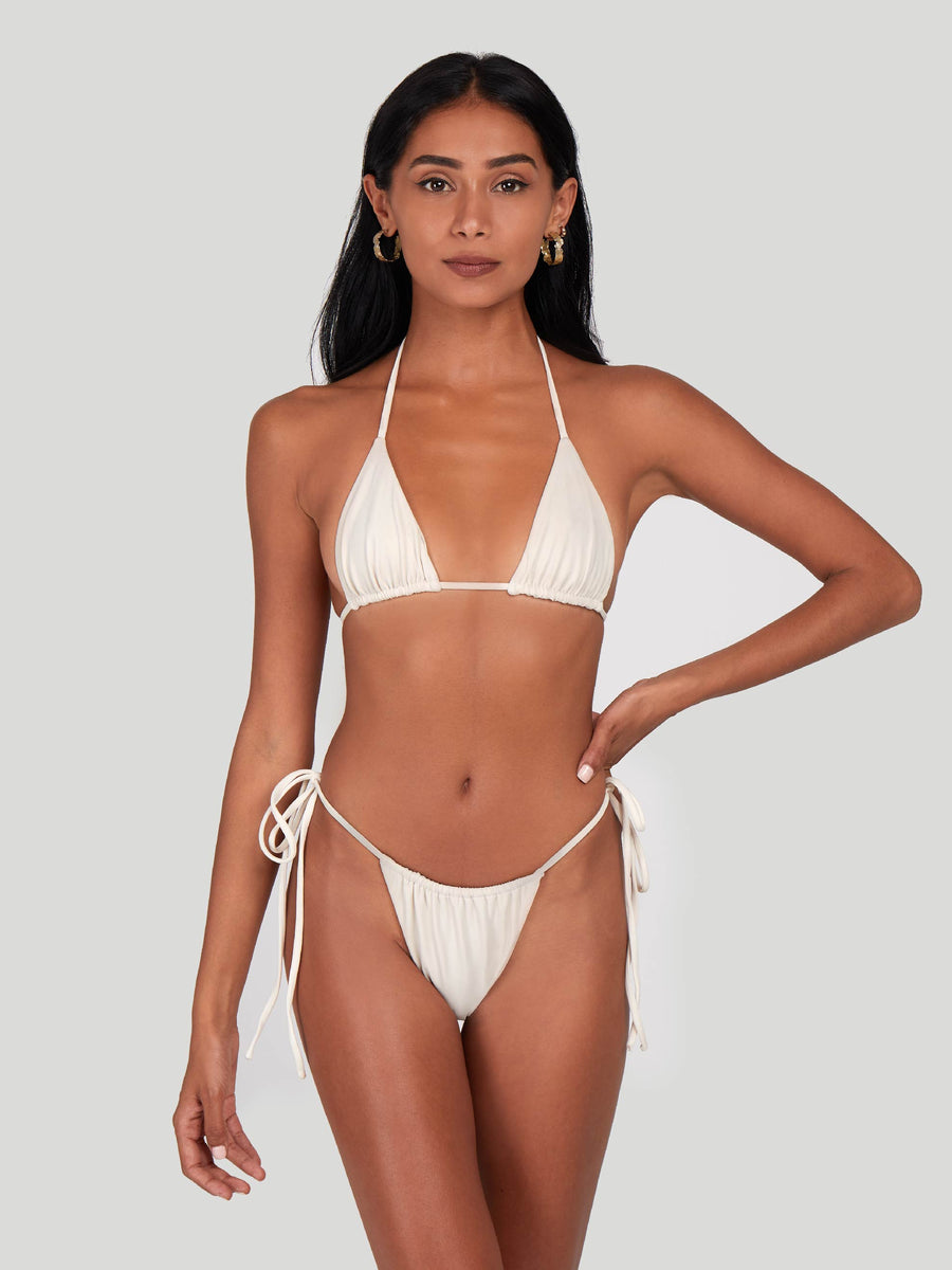 Off white full set micro Bali Bikini cream white