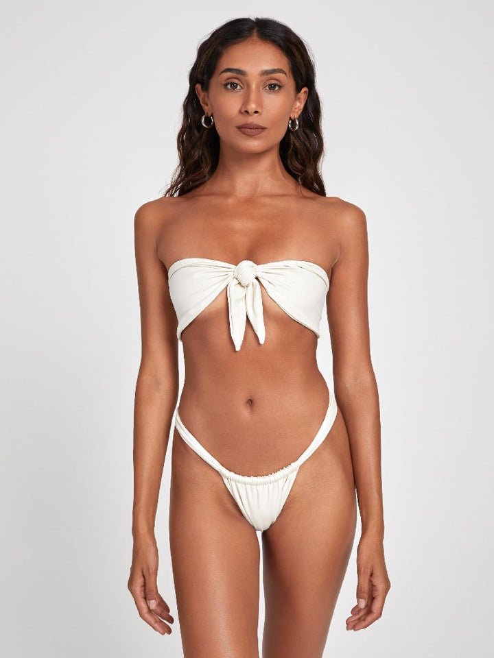 Cream White Bandeau Bikini